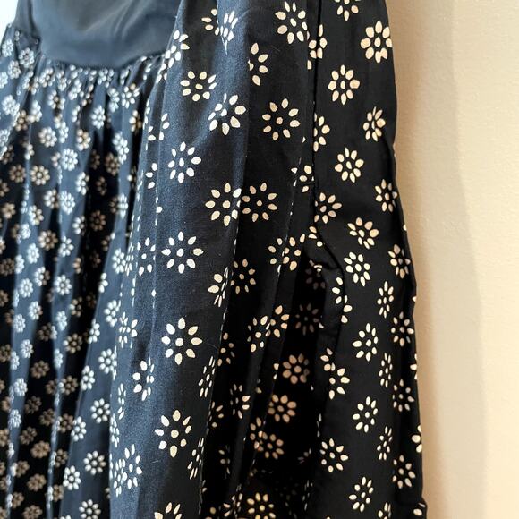 J.Crew Strapless Mixy Dress Maxi Block Print Floral Vacation CJ392 Black Large - Picture 5 of 15